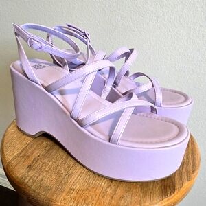 Chunky Lilac Platform Sandal | Size 9.5